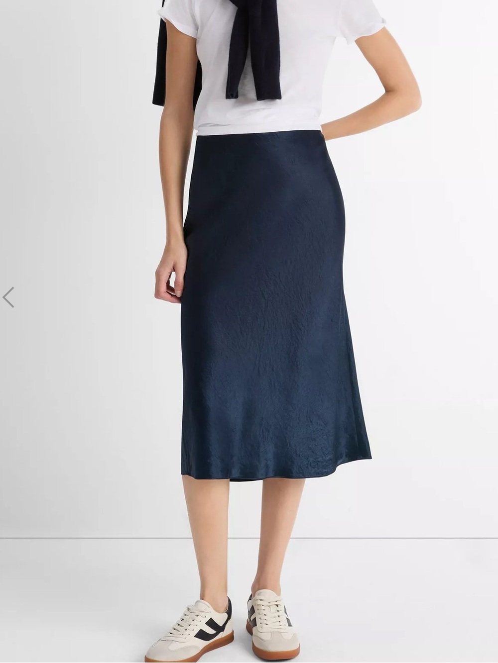 Vince Slip Skirt in Navy
